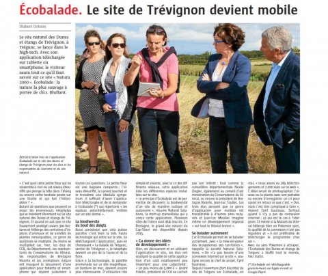 Le Télégramme - Le site de Trévignon devient mobile