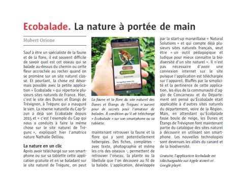 Ecobalade. La nature à portée de main - Le télégramme