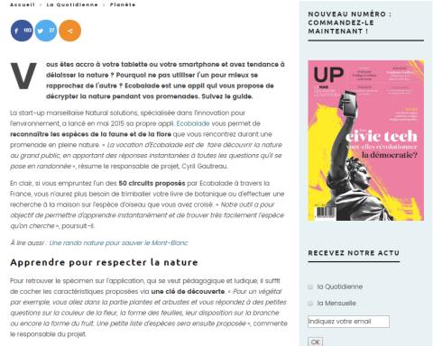 Up le Mag Ecobalade