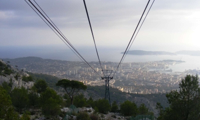 Mont Faron: vue du téléphérique 